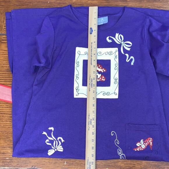 Red Hat Society Purple Dress Large Center Pocket Size S Embellished Wearable Art - Picture 5 of 15
